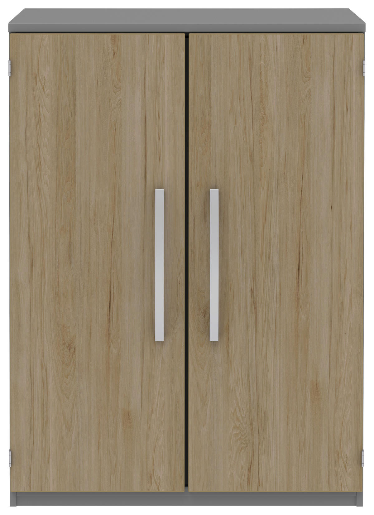 AKTENSCHRANK 80/111,7/43 cm  - Eichefarben/Grau, Konventionell, Holzwerkstoff (80/111,7/43cm) - Moderano