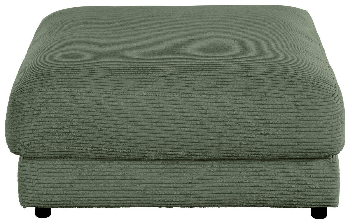 HOCKER in Textil Olivgrün  - Schwarz/Olivgrün, Design, Kunststoff/Textil (100/86/100cm) - Lomoco