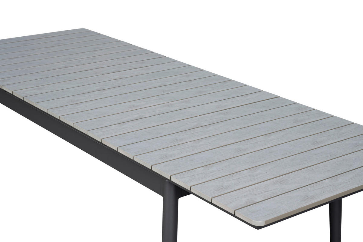 GARTENTISCH 160-240/90/78 cm Metall, Kunststoff rechteckig  - Anthrazit/Grau, MODERN, Kunststoff/Metall (160-240/90/78cm) - Ambia Garden