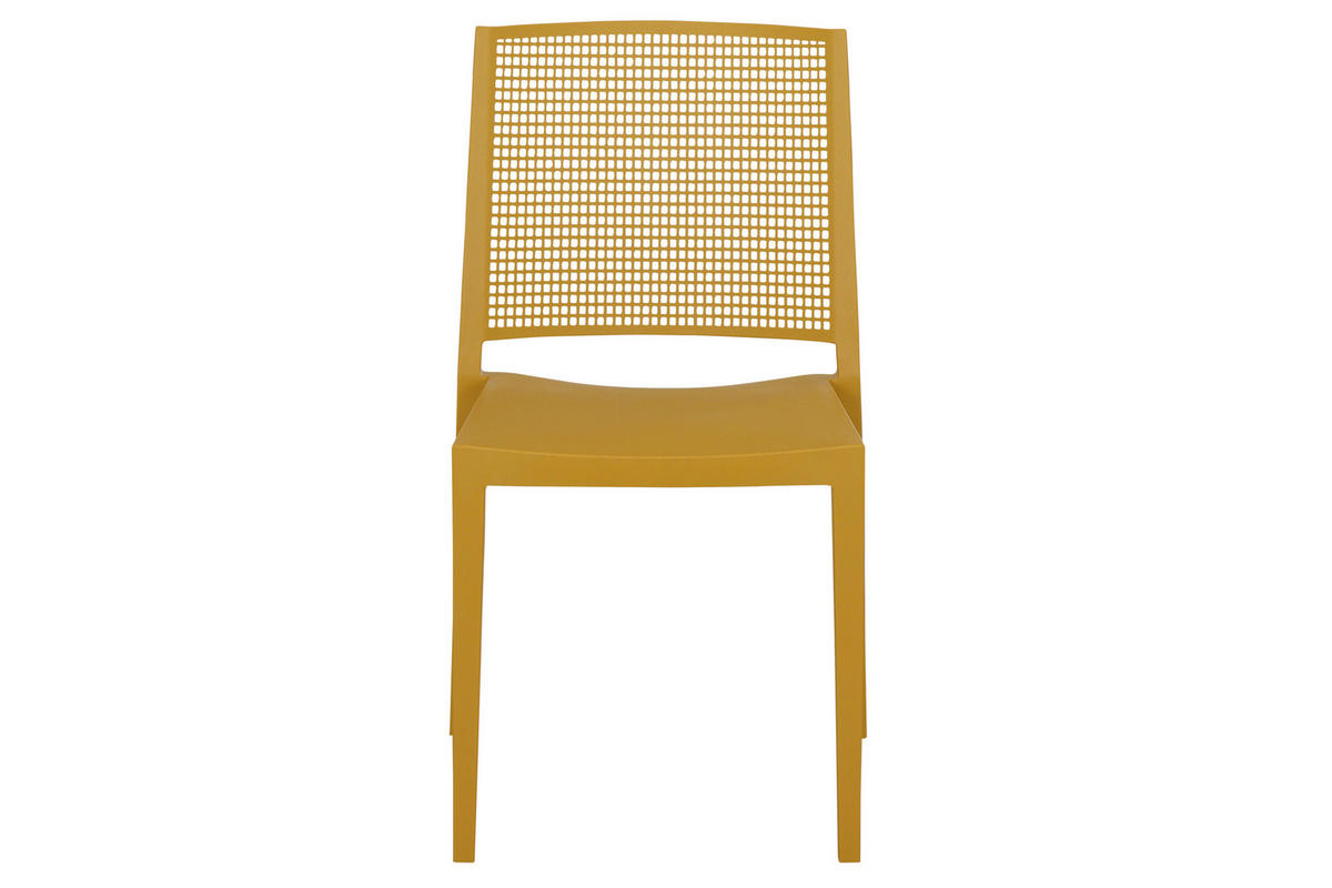 GARTENGARNITUR 5-teilig Stahl  - Gelb, Basics, Kunststoff/Metall (80/80/120cm) - Siena Garden