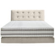 BOXSPRINGBETT 160/200 cm  in Creme  - Creme, KONVENTIONELL, Holz/Textil (160/200cm) - Dieter Knoll