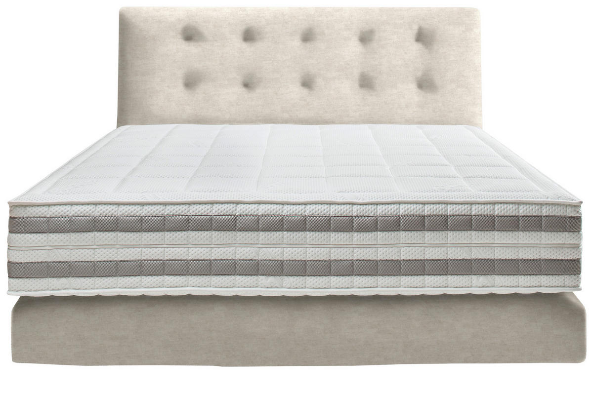 BOXSPRINGBETT 160/200 cm  in Creme  - Creme, Konventionell, Holz/Textil (160/200cm) - Dieter Knoll