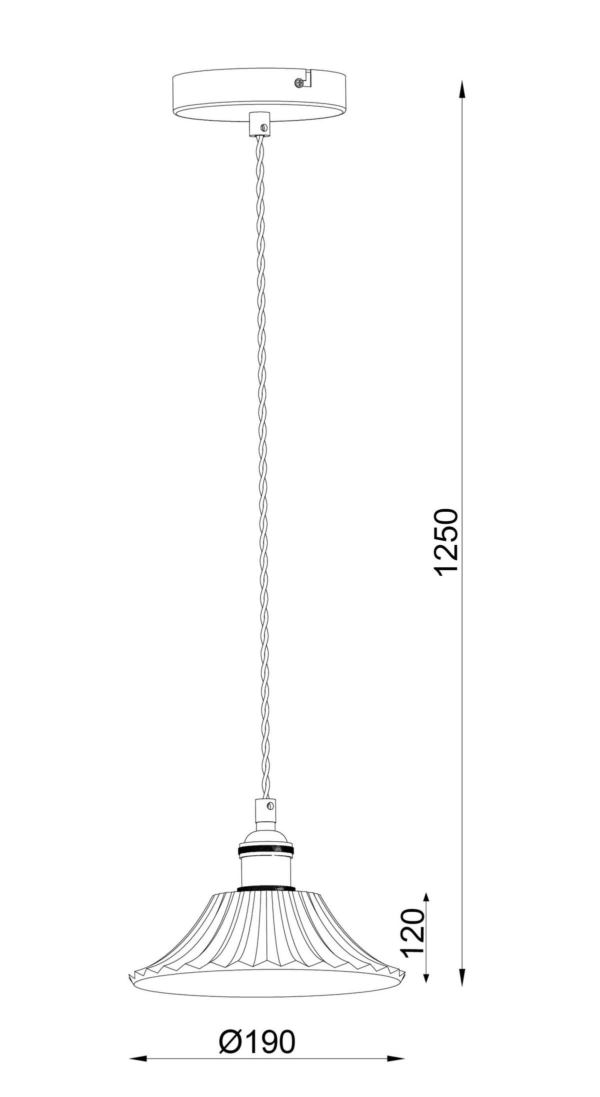HÄNGELEUCHTE 15/125 cm  - Klar, Trend, Glas/Metall (15/125cm) - Novel
