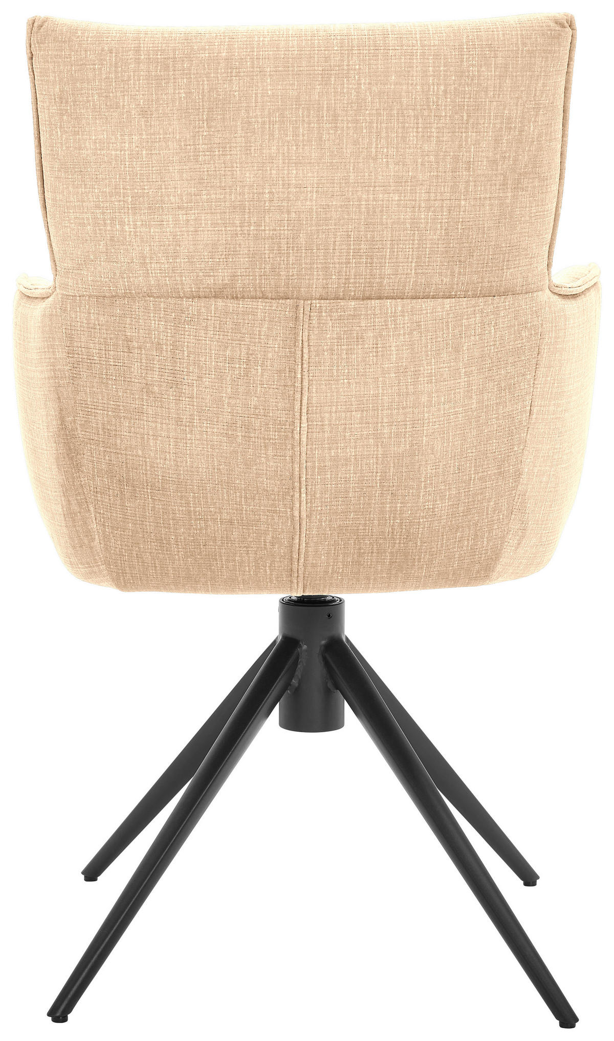 ARMLEHNSTUHL  in Eisen Velours  - Creme/Schwarz, Design, Textil/Metall (58/91/62cm) - Dieter Knoll