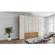 DREHTÜRENSCHRANK  in Champagner, Eiche Bianco  - Schieferfarben/Eiche Bianco, KONVENTIONELL, Glas/Holzwerkstoff (250/216/58cm) - Dieter Knoll