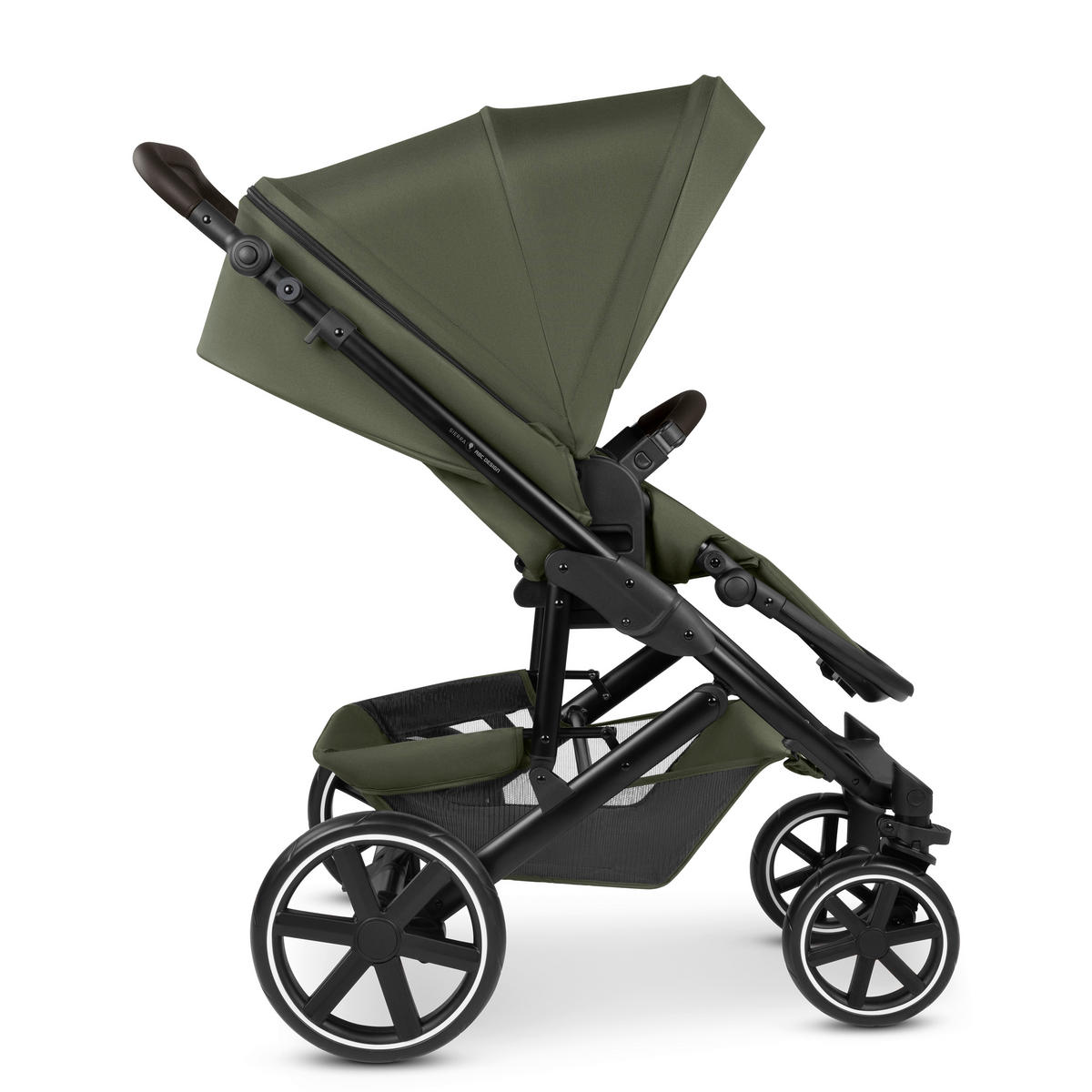 KINDERWAGENSET  Sierra All in One  Pea  - Smaragdgrün/Anthrazit, Basics, Textil/Metall (58,5/111/100cm) - ABC Design