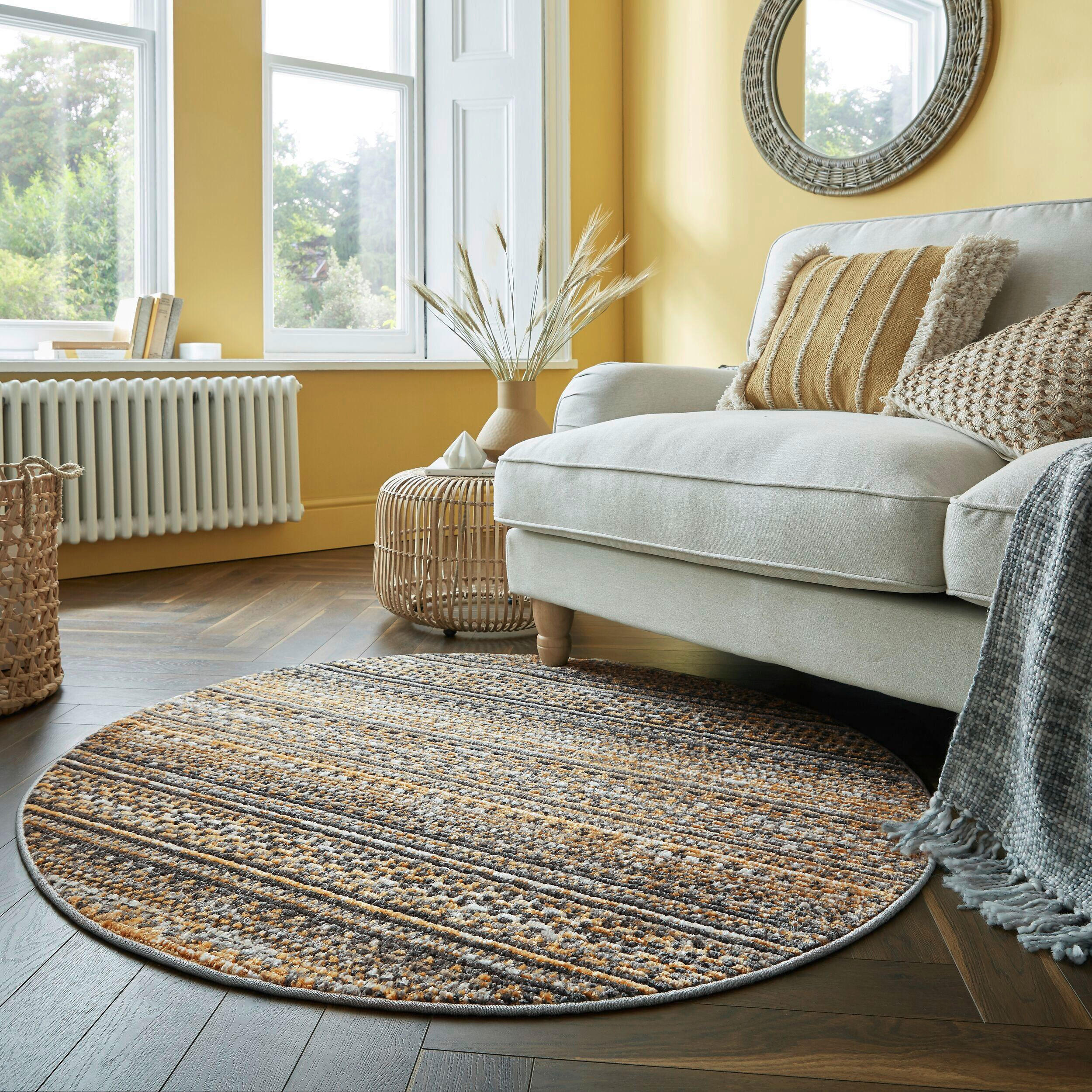 FLACHWEBETEPPICH 140 cm Santiago Gelb - Gelb, Basics, Textil (140cm) - Xora