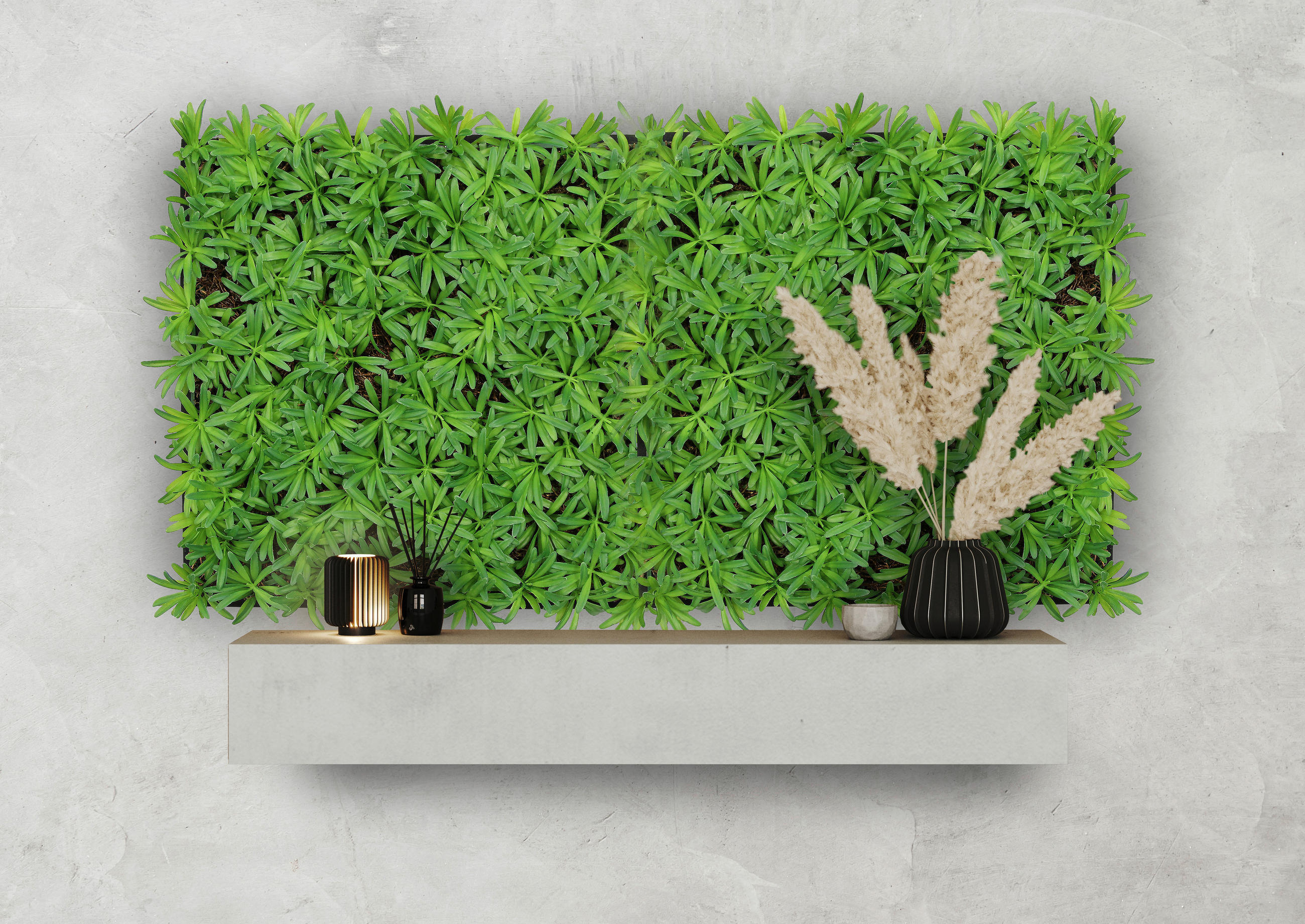 AKUSTIKPANEEL Modular Wall System Nature Design Flora 52/52/5 cm  - KONVENTIONELL (52/52/5cm) - Jangal