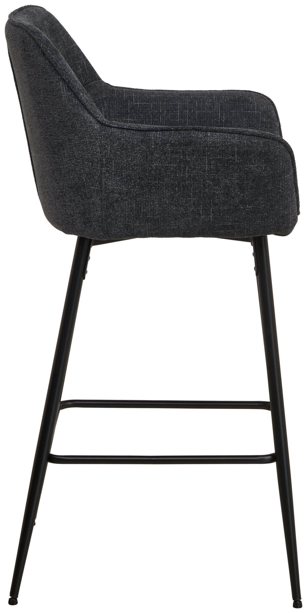 BARHOCKER in Schwarz, Grau  - Schwarz/Grau, KONVENTIONELL, Holz/Textil (57/105/57cm) - MID.YOU