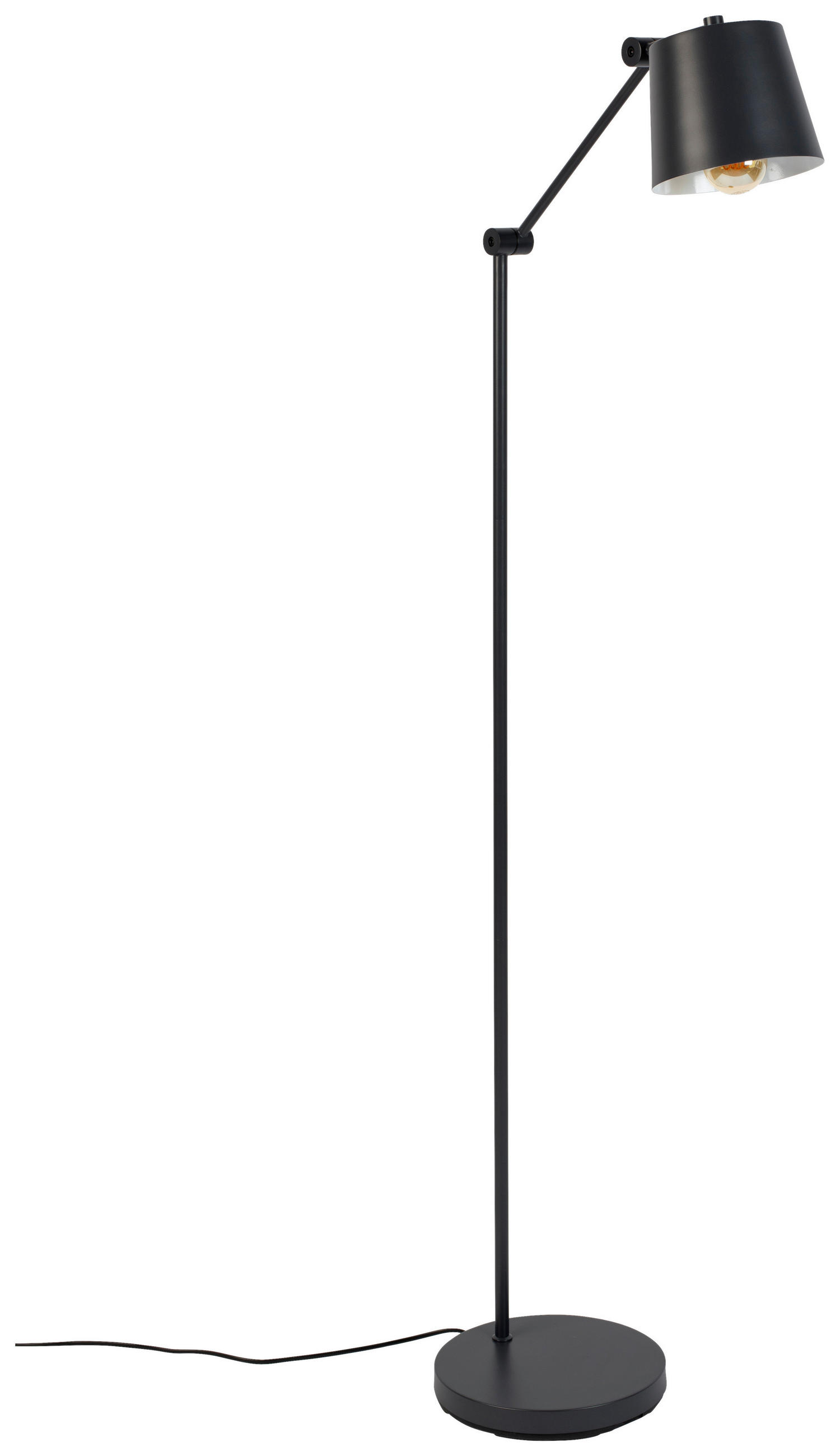 STEHLEUCHTE  25/124/55 cm   - Schwarz, KONVENTIONELL, Metall (25/124/55cm) - Carryhome
