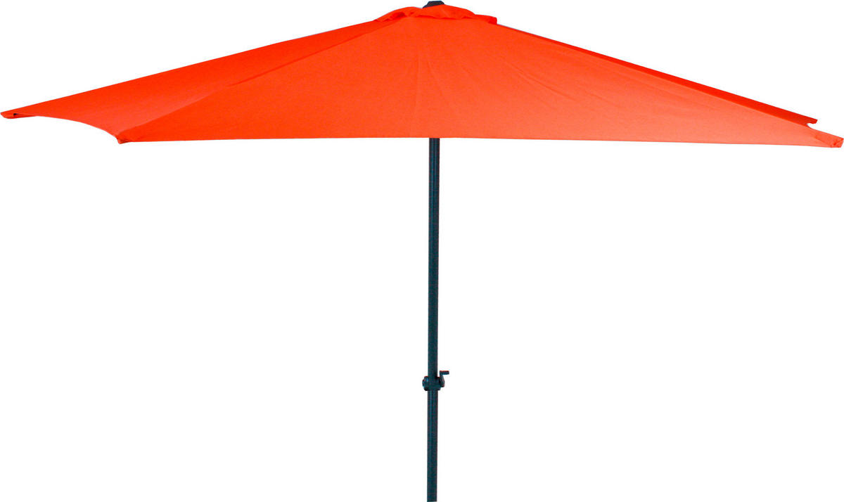 SONNENSCHIRM 300 cm Terracotta  - Terracotta/Grau, MODERN, Textil/Metall (300/250cm) - Gardenson