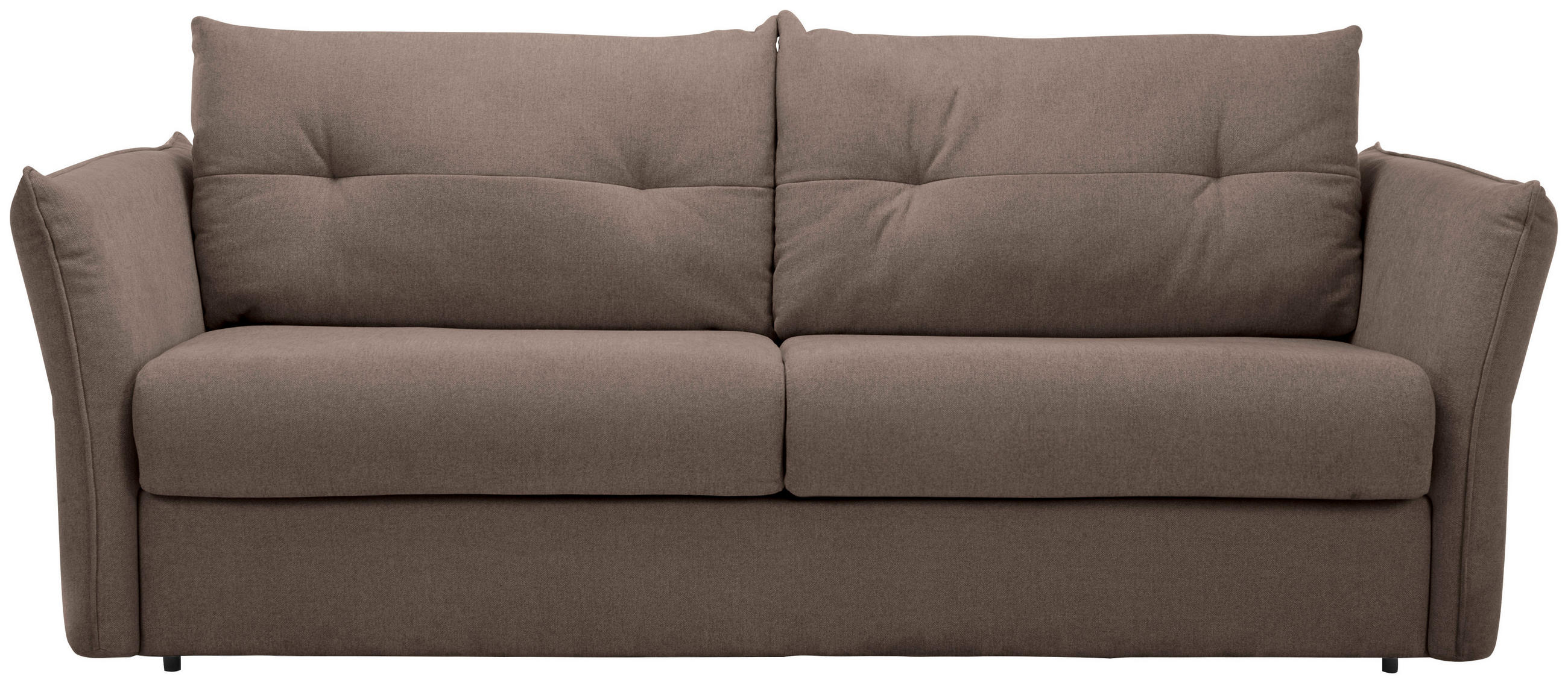 SCHLAFSOFA Webstoff Braun  - Schwarz/Braun, KONVENTIONELL, Kunststoff/Textil (220/89/104cm) - Carryhome