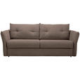 SCHLAFSOFA Webstoff Braun  - Schwarz/Braun, KONVENTIONELL, Kunststoff/Textil (220/89/104cm) - Carryhome