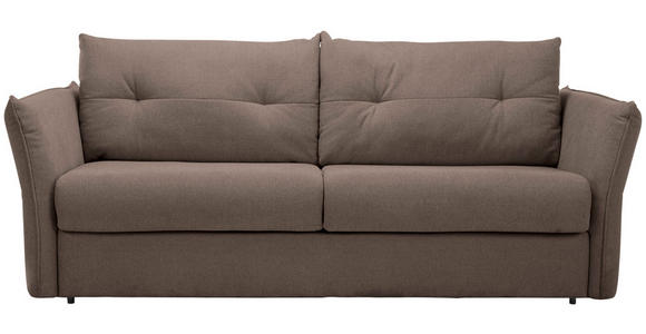 SCHLAFSOFA Webstoff Braun  - Schwarz/Braun, KONVENTIONELL, Kunststoff/Textil (220/89/104cm) - Carryhome