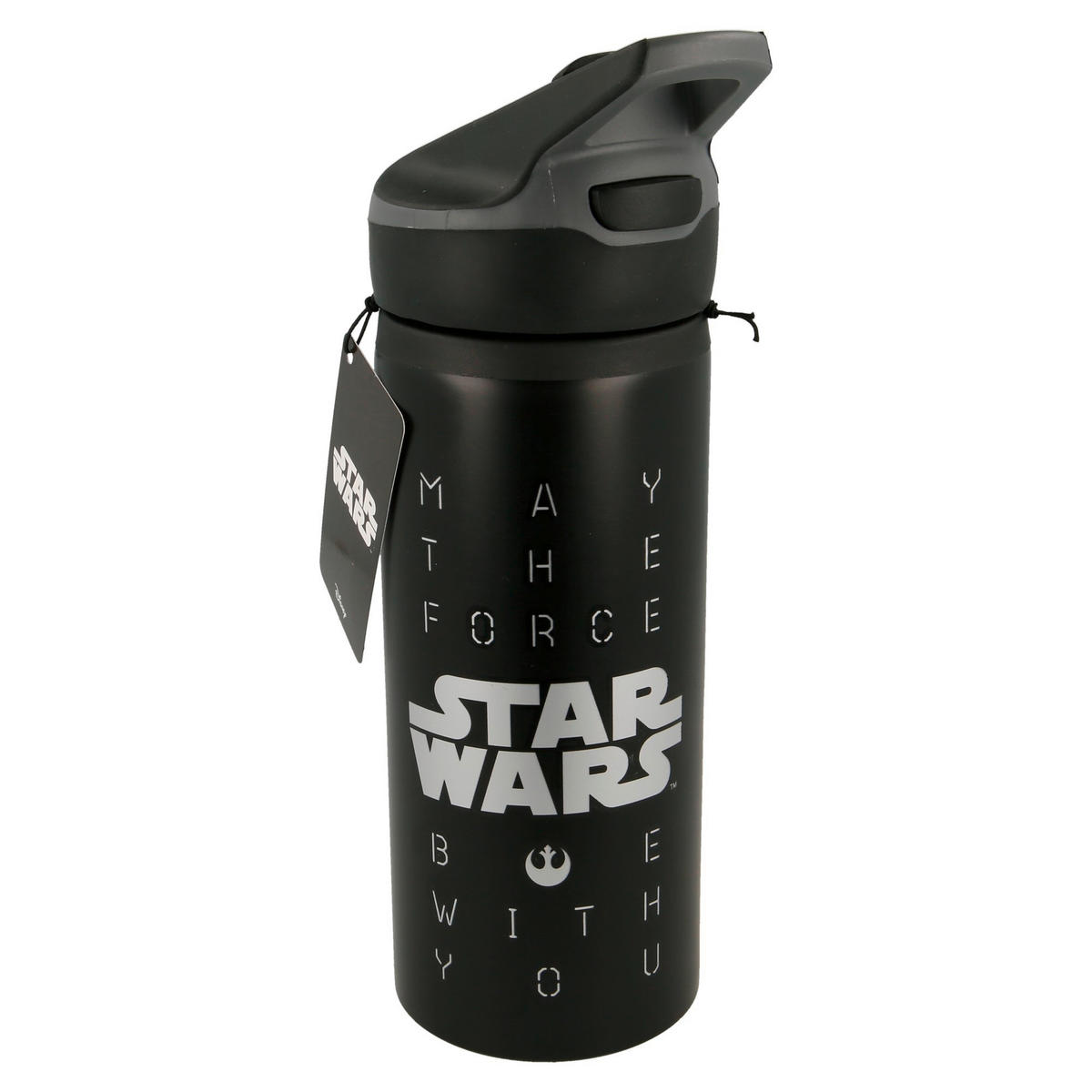 UNIVERSALFLASCHE Star Wars  - Schwarz/Alufarben, Basics, Metall (9,3/7,3/22,7cm) - Star Wars