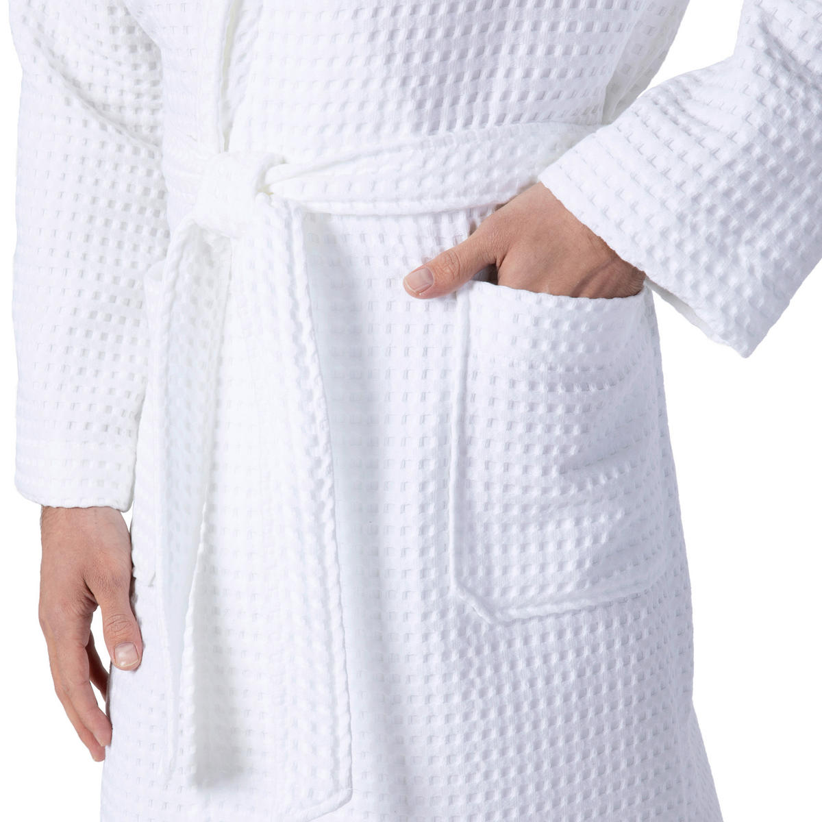 BADEMANTEL S Unisex  - Weiß, Basics, Textil (Snull) - Moeve