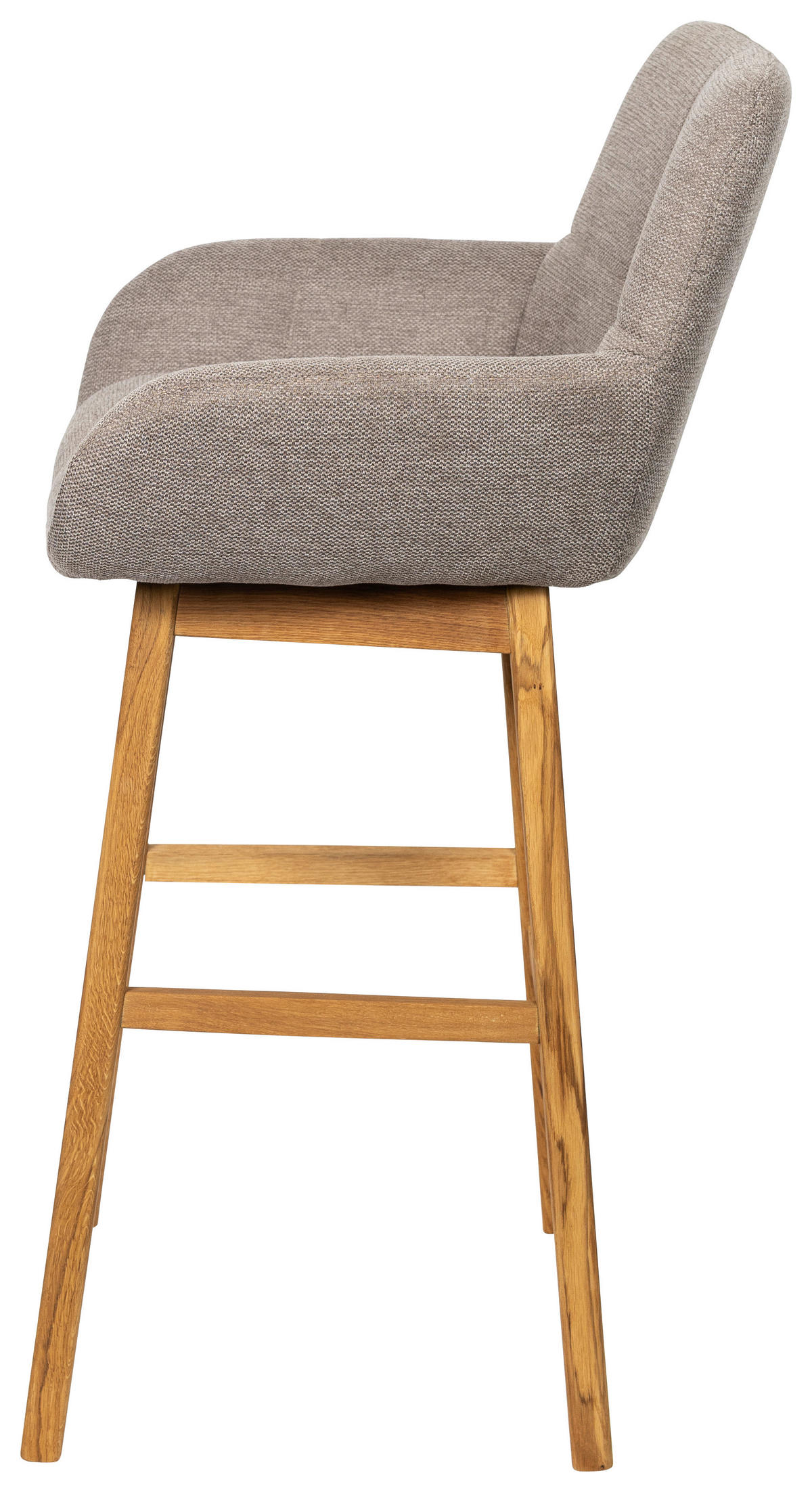 BARSKA STOLICA  sivobraon   - medeni hrast/sivobraon, Konvencionalno, drvo/tekstil (54,5/104,5/58cm) - Linea Natura