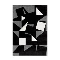 FLACHWEBETEPPICH  Wohnzimmer 140/200 cm Schwarz, Weiß rechteckig  - Schwarz/Weiß, Basics, Textil (140/200cm) - Kayoom