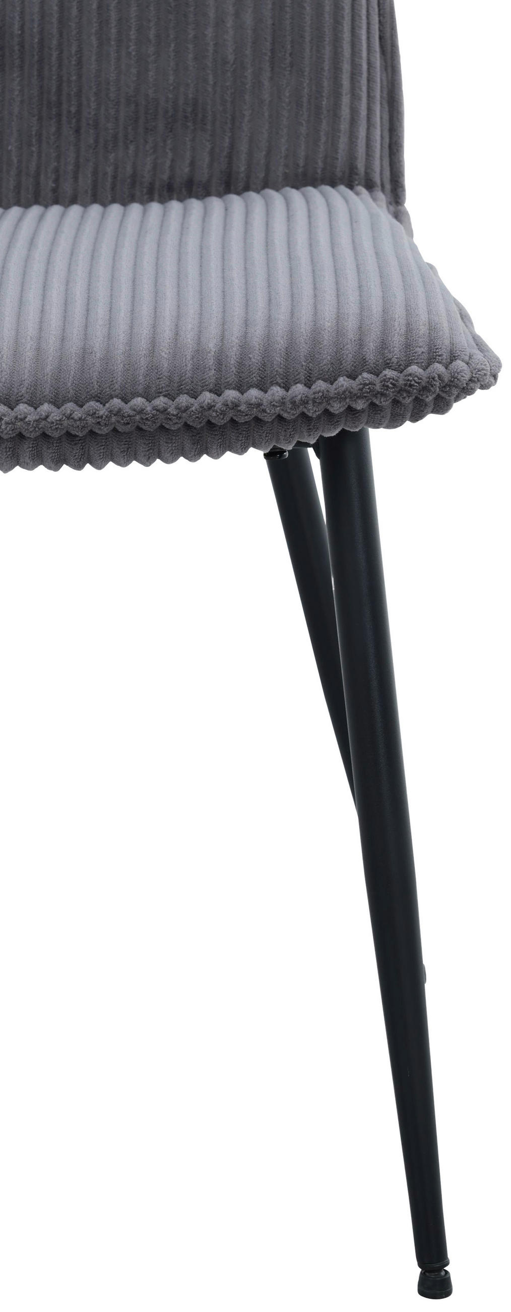 VIERFUSSSTUHL - Schwarz/Grau, MODERN, Textil/Metall (47/91/61,5cm) - Livetastic