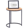 BEISTELLTISCH in Holz 39/39/51 cm  - Eichefarben/Schwarz, Design, Holz/Metall (39/39/51cm) - Johann Jakob