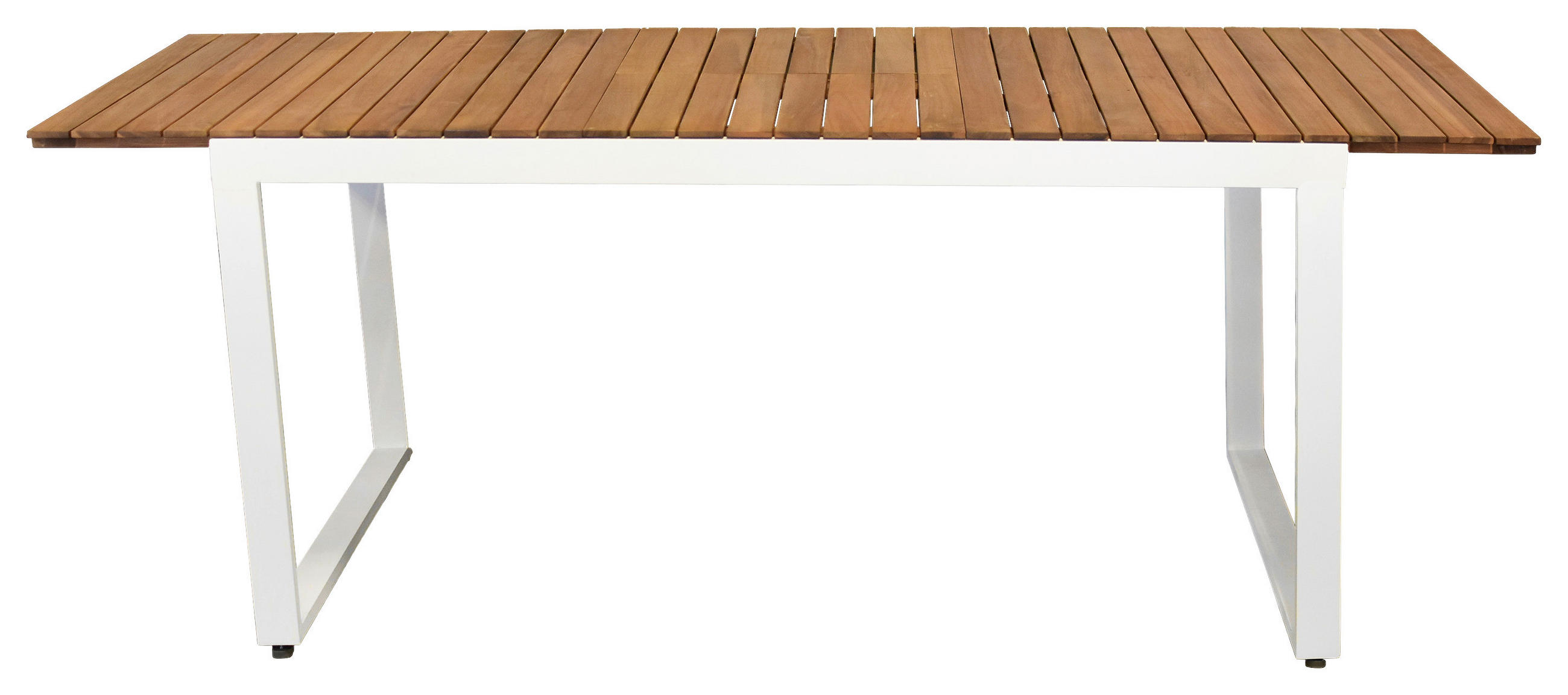 GARTENTISCH 150-200/90/74 cm Holz, Metall rechteckig  - Naturfarben/Weiß, MODERN, Holz/Metall (150-200/90/74cm) - Gardenson