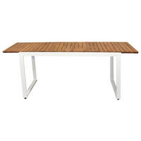 GARTENTISCH 150-200/90/74 cm  - Naturfarben/Weiß, MODERN, Holz/Metall (150-200/90/74cm) - Gardenson
