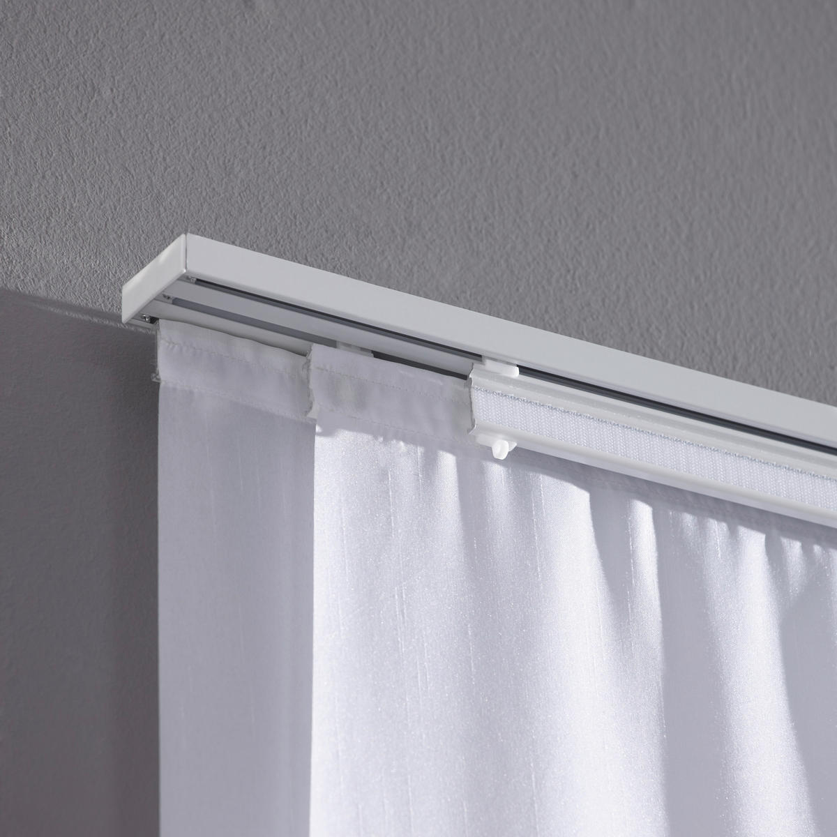 FLÄCHENVORHANGSCHIENE  160 cm  - Weiß, Design, Metall (160cm) - Homeware