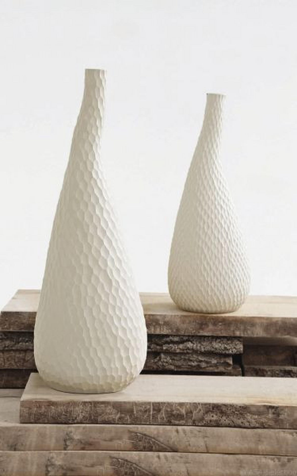 VÁZA, keramika, 46 cm - krémová, Basics, keramika (46cm) - ASA