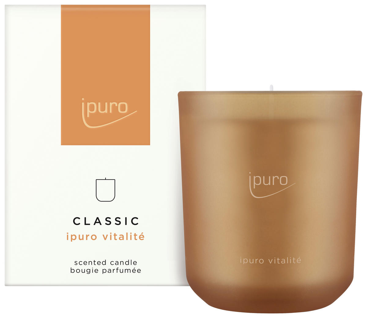 KERZE IM GLAS - Orange, Basics, Glas (9/9/11,5cm) - Ipuro