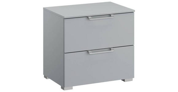 NACHTSCHRANK 50/49/42 cm - Silberfarben/Hellgrau, Design, Holzwerkstoff/Kunststoff (50/49/42cm) - Novel
