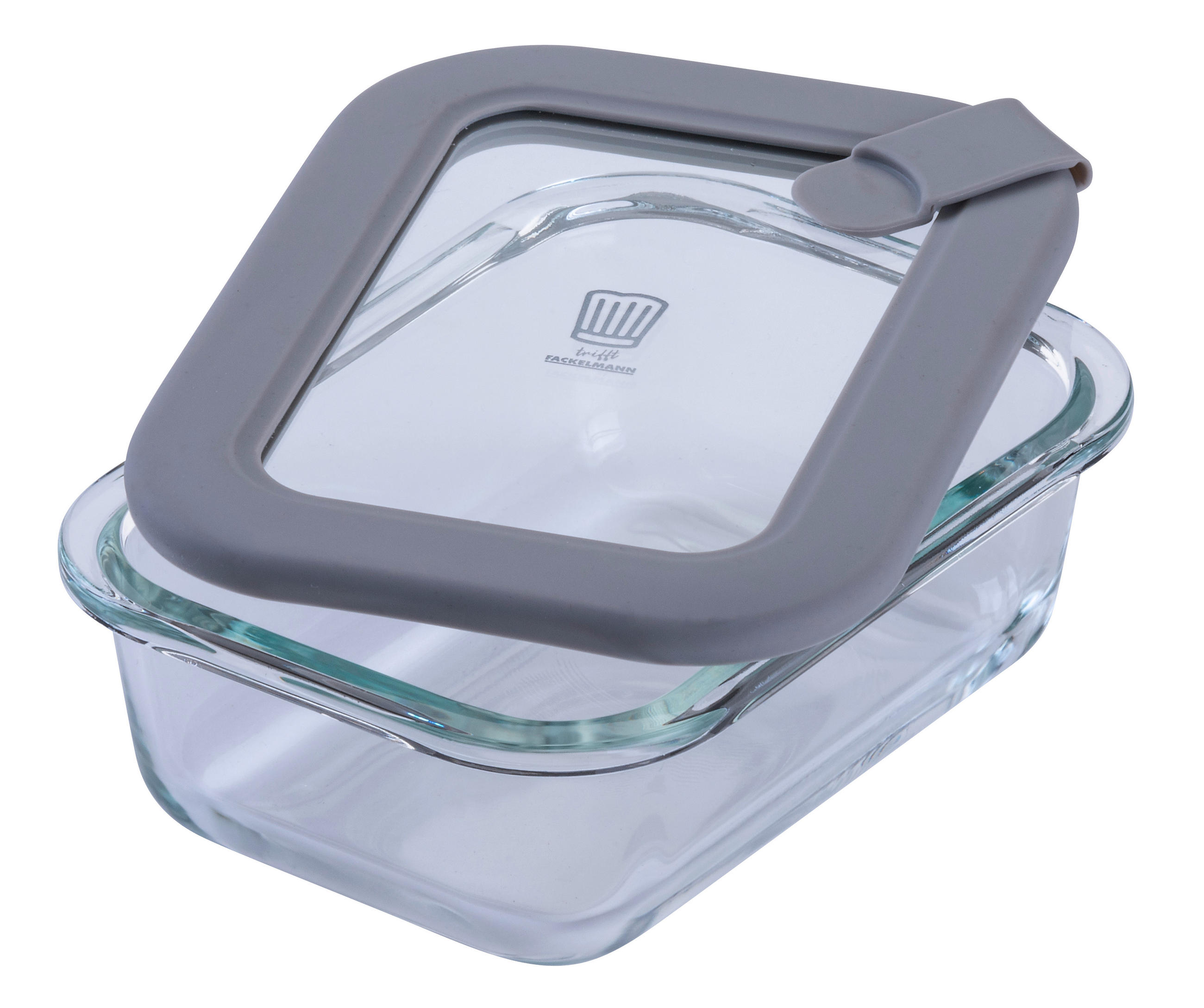 VORRATSDOSE Chefkoch 370 L  - Transparent/Hellgrau, Basics, Glas (370ml) - Chefkoch+Fackelmann