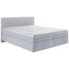 BOXSPRINGBETT 180/200 cm  in Hellgrau  - Hellgrau/Schwarz, Konventionell, Kunststoff/Textil (180/200cm) - Hom`in