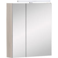 SPIEGELSCHRANK 60/70,4/16 cm  - Sandfarben/Chromfarben, MODERN, Glas/Holzwerkstoff (60/70,4/16cm) - Stylife