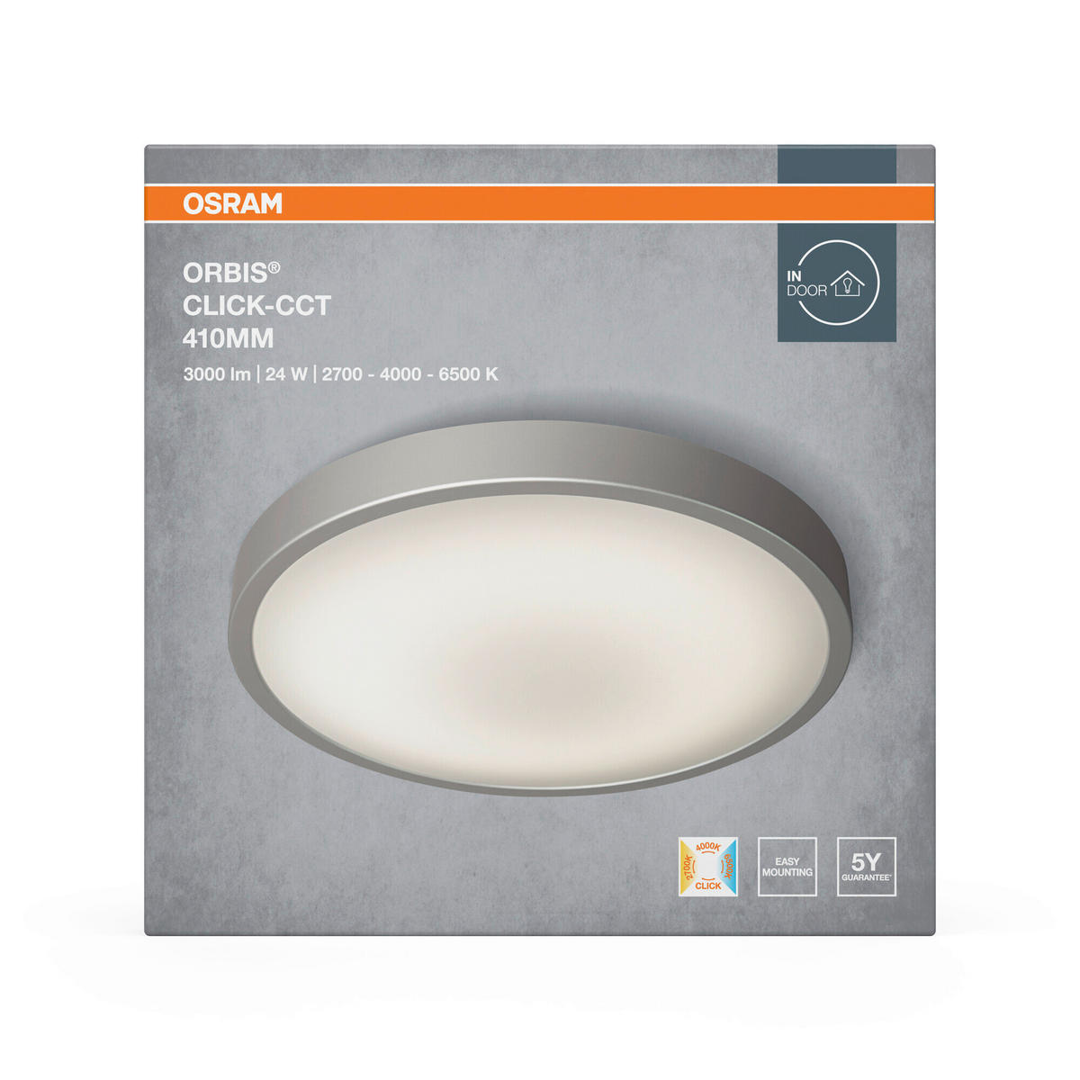 LED-DECKENLEUCHTE 41/8 cm   - Weiß, Basics, Kunststoff/Metall (41/8cm) - Osram