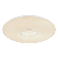 LED-DECKENLEUCHTE 48.5/48.5/7.2 cm   - Klar/Opal, Design, Glas/Kunststoff (48.5/48.5/7.2cm) - Globo