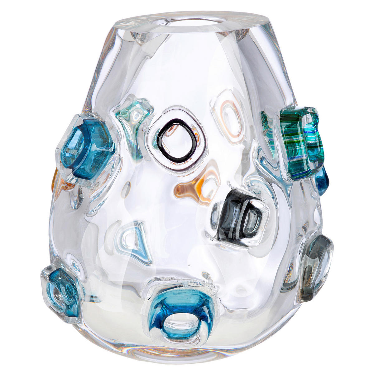 DEKOVASE  - Klar/Multicolor, Basics, Glas (21,5/22,5cm)