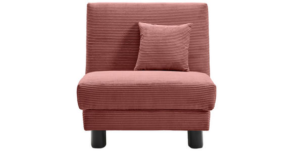 SCHLAFSESSEL Cord Rot - Rot/Schwarz, Design, Textil/Metall (85/85/100cm) - Carryhome