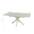 ESSTISCH Beige rechteckig  ausziehbar  - Beige, Design, Keramik/Metall (120-179/80/76cm) - Belluti