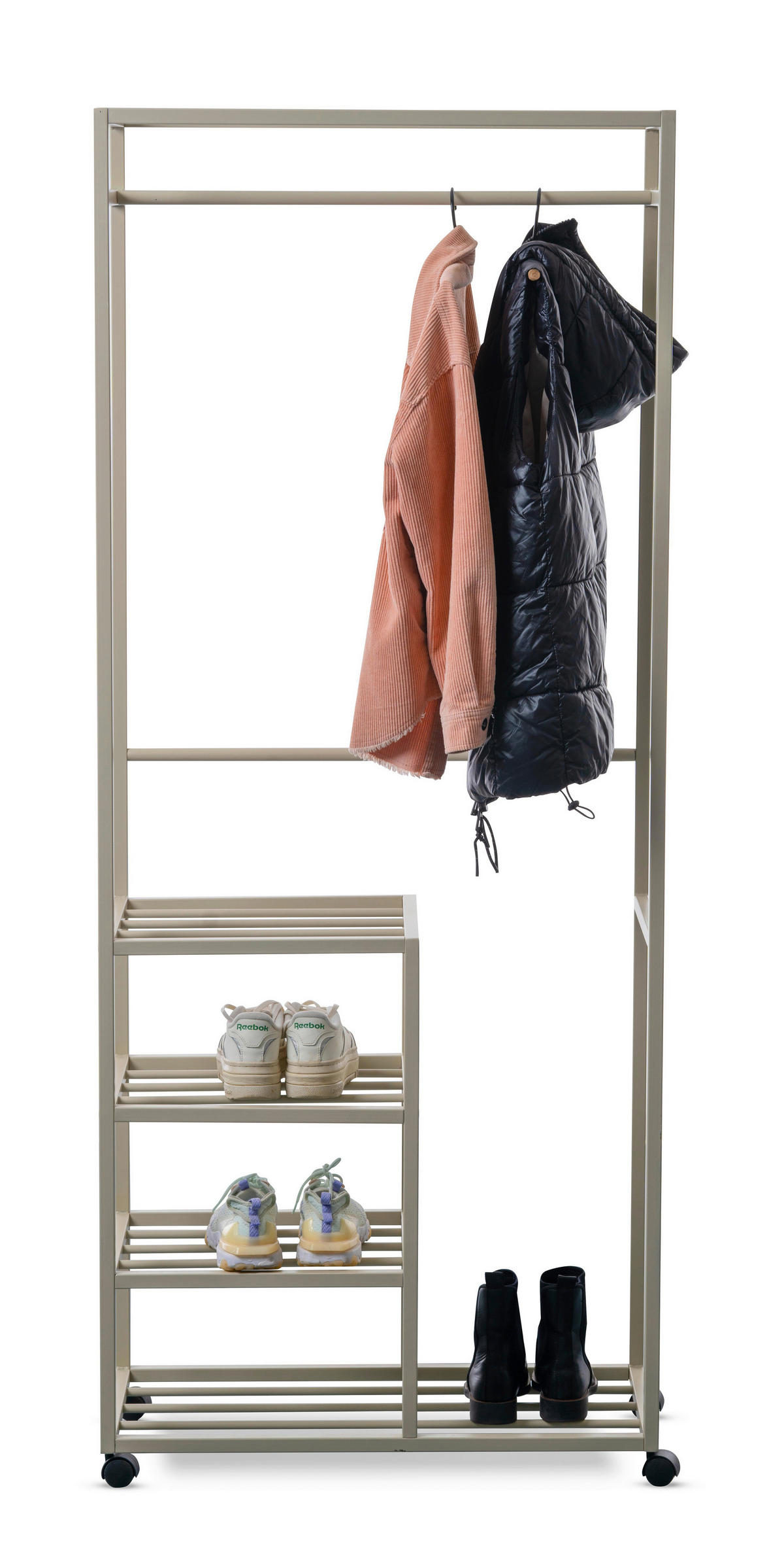 KLEIDERWAGEN in Creme 75/183/35 cm   - Creme, Basics, Kunststoff/Metall (75/183/35cm)