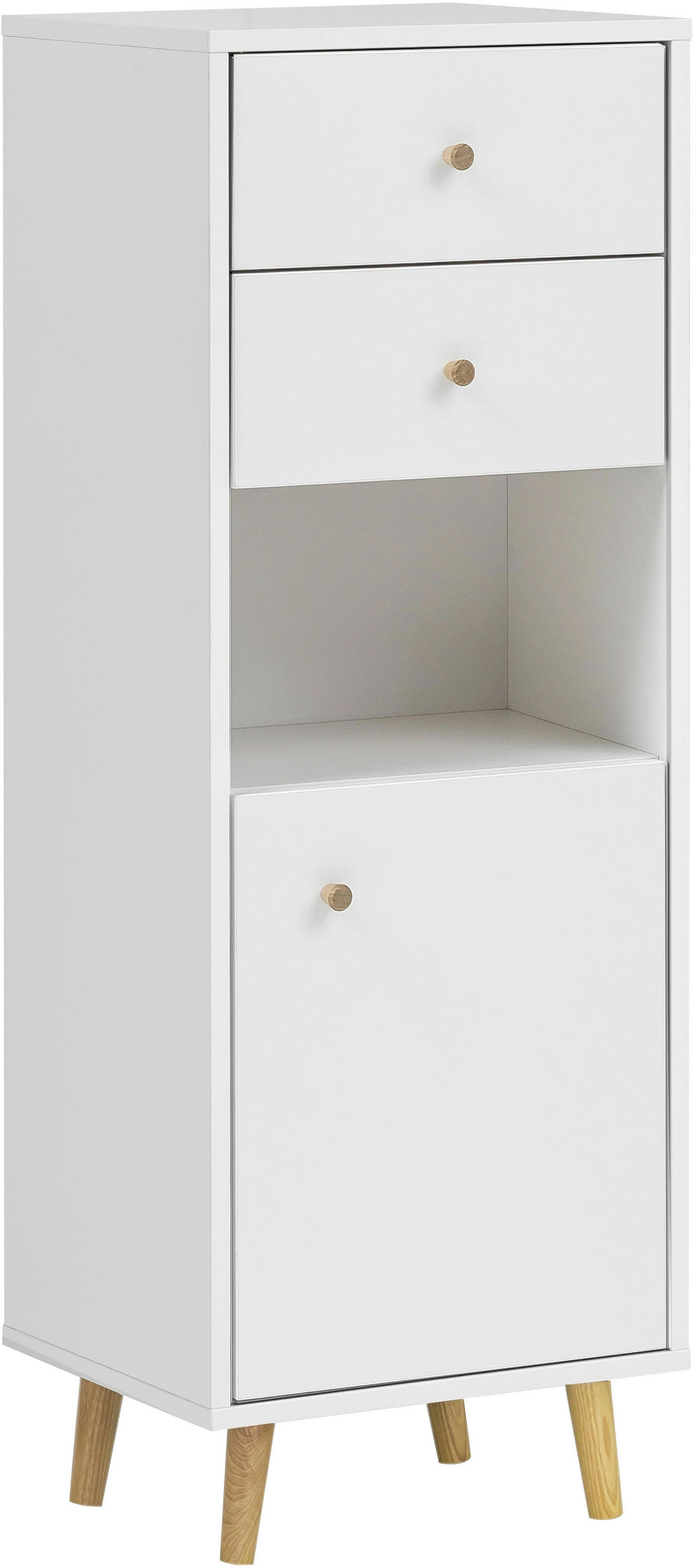 HIGHBOARD BJARNE, 40,3/113,4/33,1 cm, 2 Schublade(n)  - Eichefarben/Weiß, MODERN, Holz/Holzwerkstoff (40,3/113,4/33,1cm) - Stylife