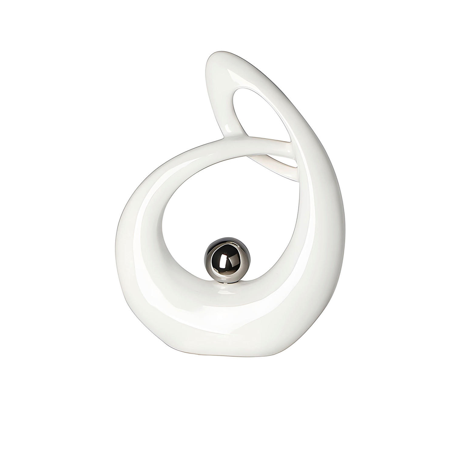 SKULPTUR - Weiß, Basics, Keramik (17/22cm)