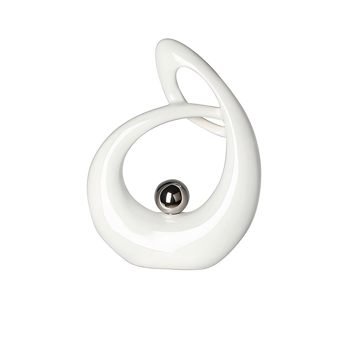 SKULPTUR - Weiß, Basics, Keramik (17/22cm)