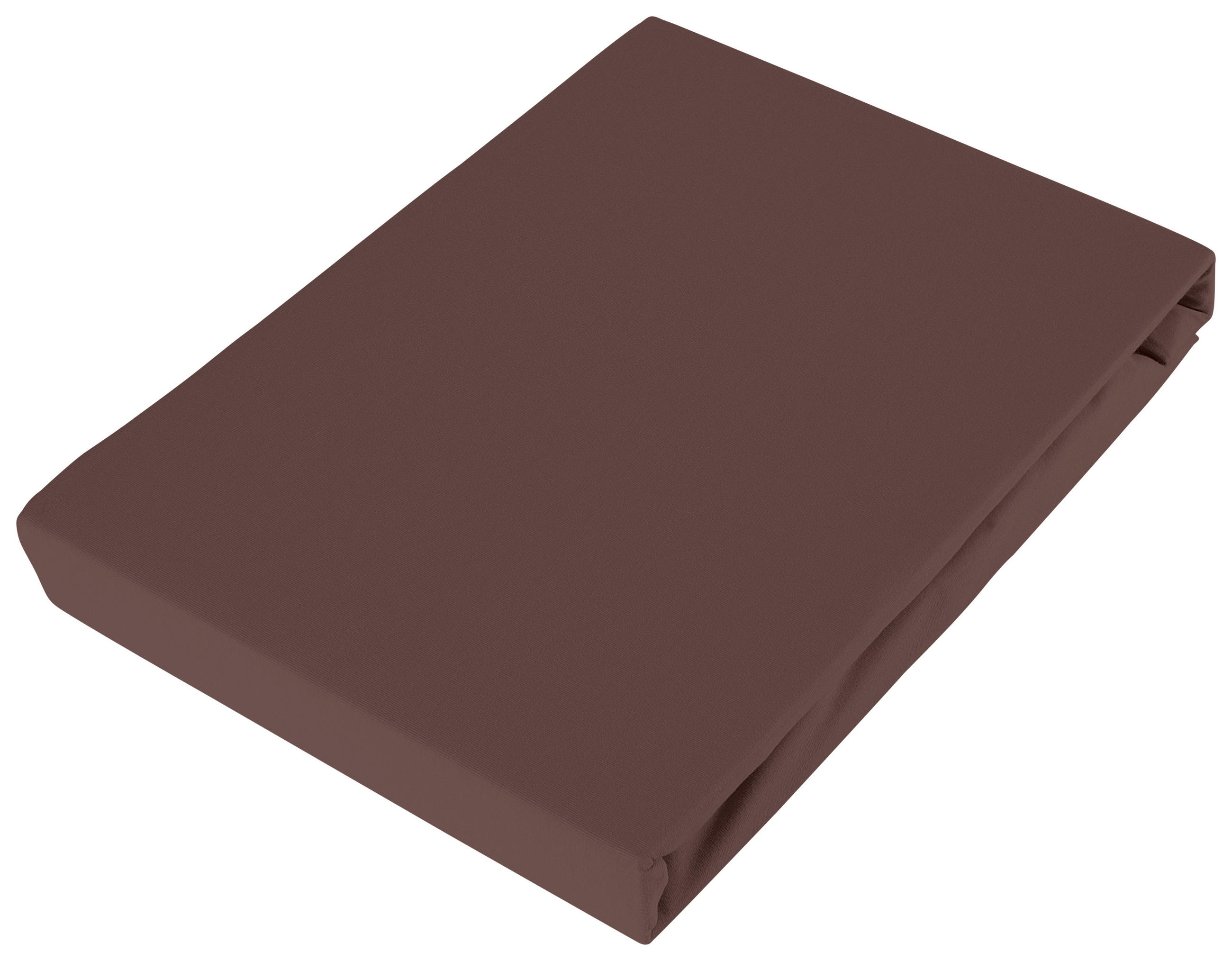SPANNBETTTUCH FLORENTANO Jersey  - Dunkelbraun, Basics, Textil (100/200cm) - Bio:Vio