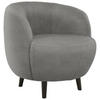 SESSEL Webstoff Graubraun    - Graubraun/Schwarz, Design, Holz/Textil (72/72/76cm) - LOOKS by W.Joop