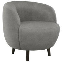 SESSEL Webstoff Graubraun    - Graubraun/Schwarz, Design, Holz/Textil (72/72/76cm) - LOOKS by W.Joop