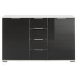 KOMMODE  in 130/83/41 cm  - Chromfarben/Alufarben, Design, Glas/Holzwerkstoff (130/83/41cm) - Carryhome