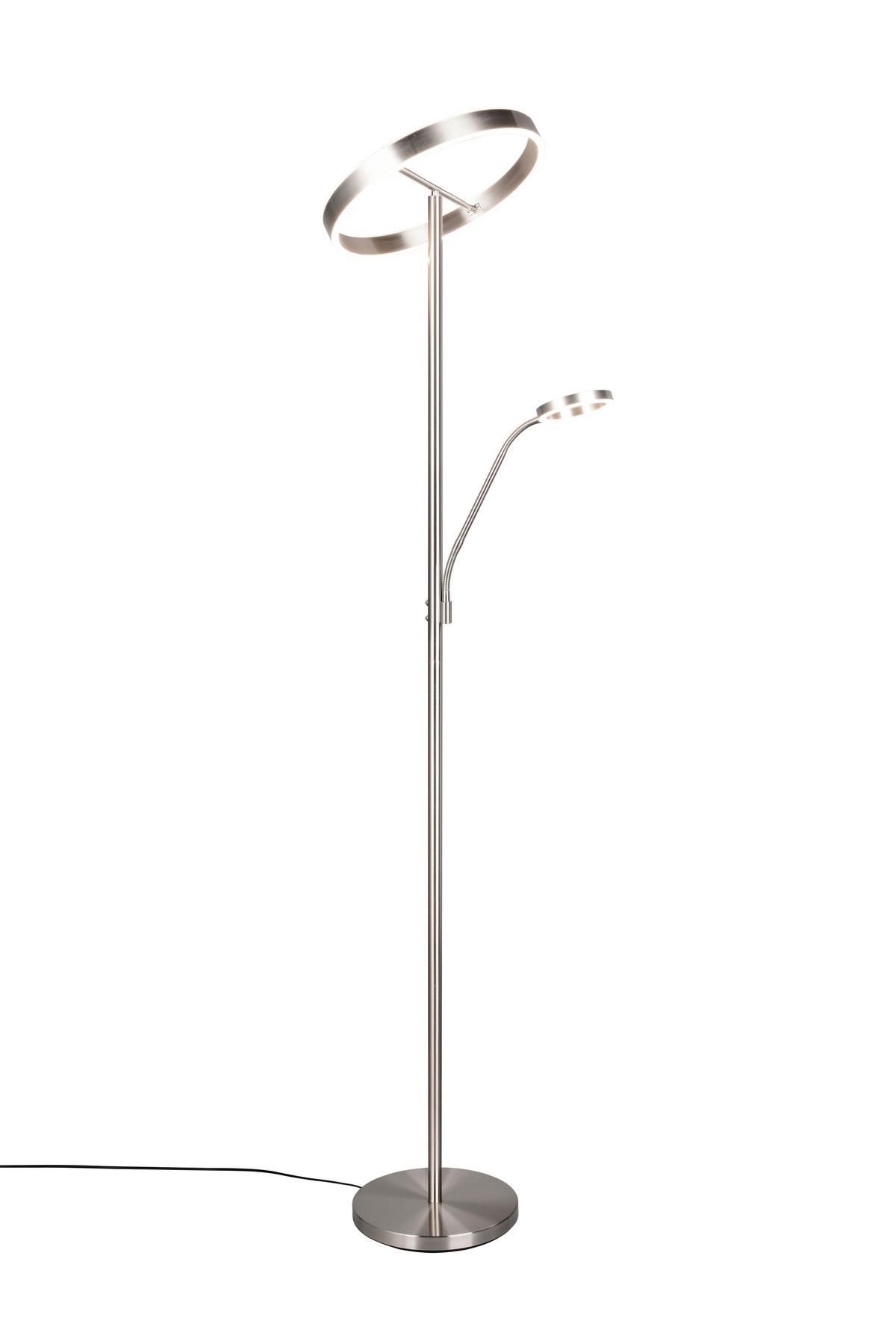 LED-STEHLEUCHTE - Nickelfarben, Design, Metall (40/180cm) - Trio Leuchten