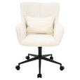 DREHSTUHL  in Webstoff Creme, Schwarz  - Creme/Schwarz, Design, Kunststoff/Textil (60/86/96/57cm) - Carryhome