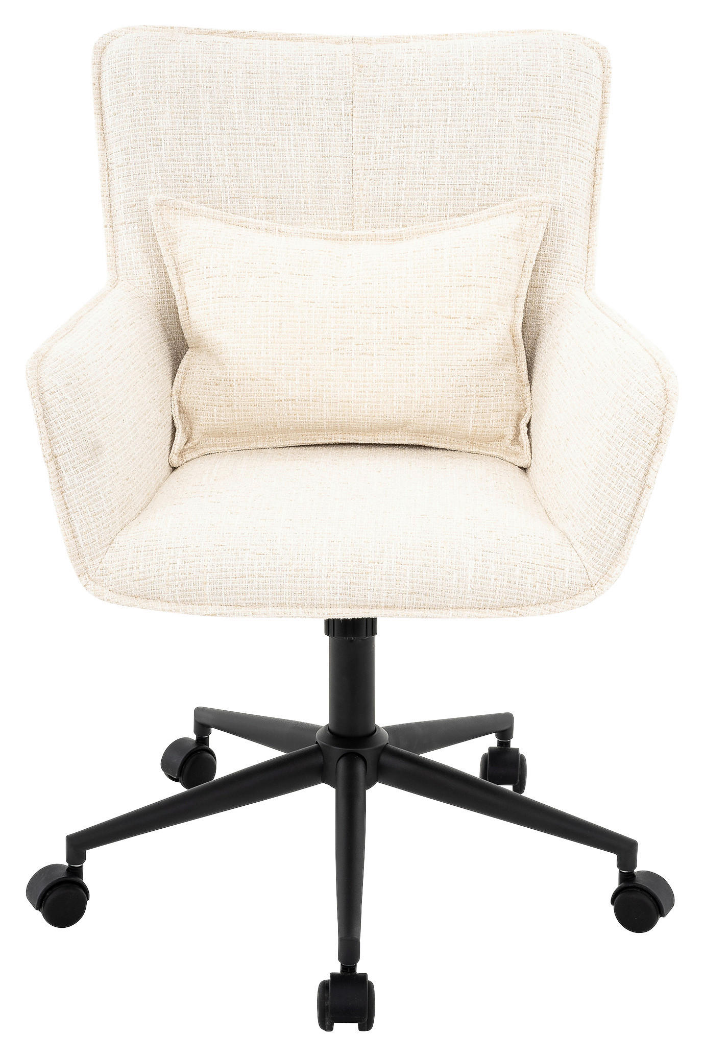 DREHSTUHL Webstoff Creme, Schwarz  - Creme/Schwarz, Design, Kunststoff/Textil (60/86/96/57cm) - Carryhome