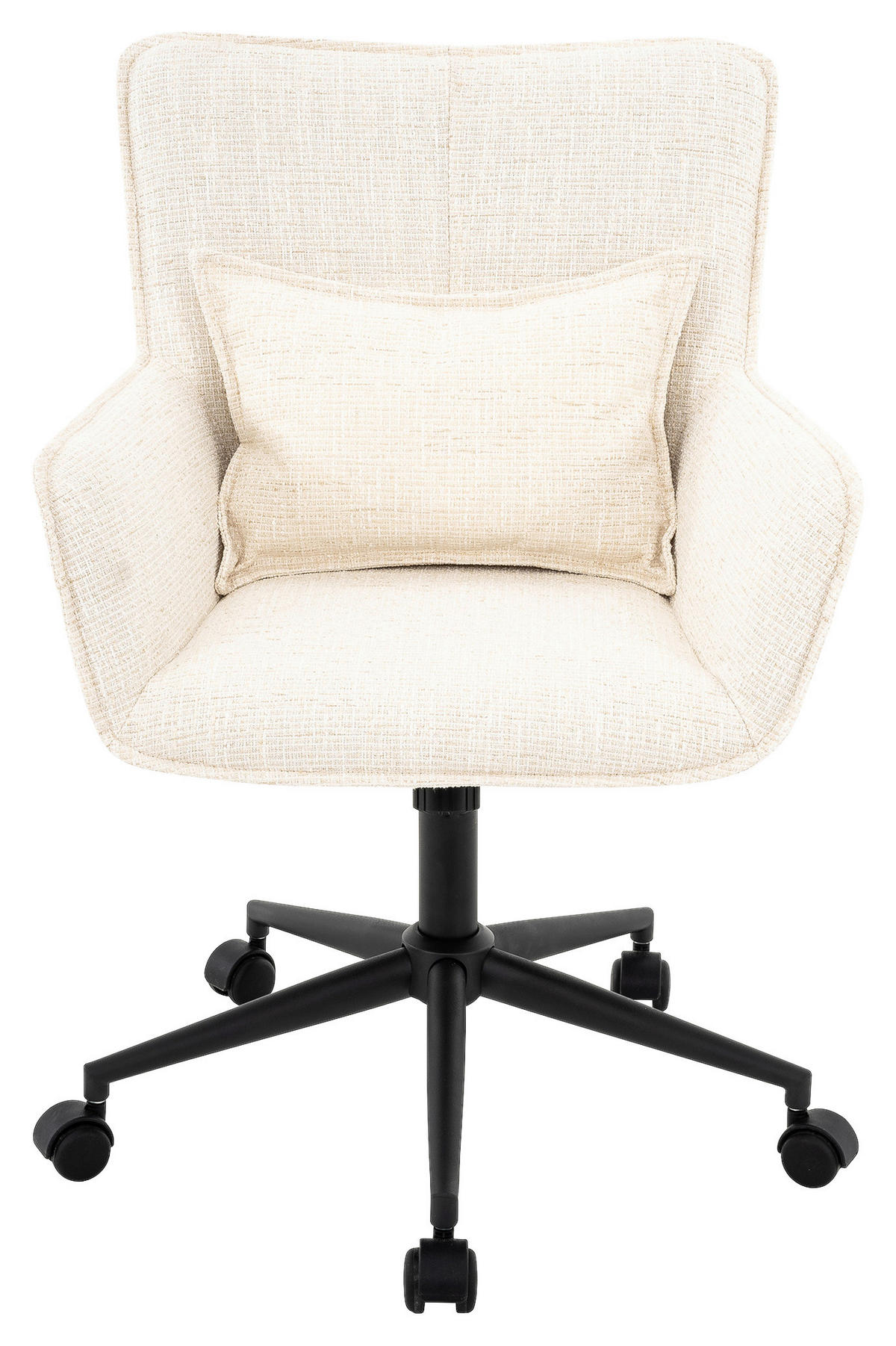 DREHSTUHL Webstoff Creme, Schwarz  - Creme/Schwarz, Design, Kunststoff/Textil (60/86/96/57cm) - Carryhome